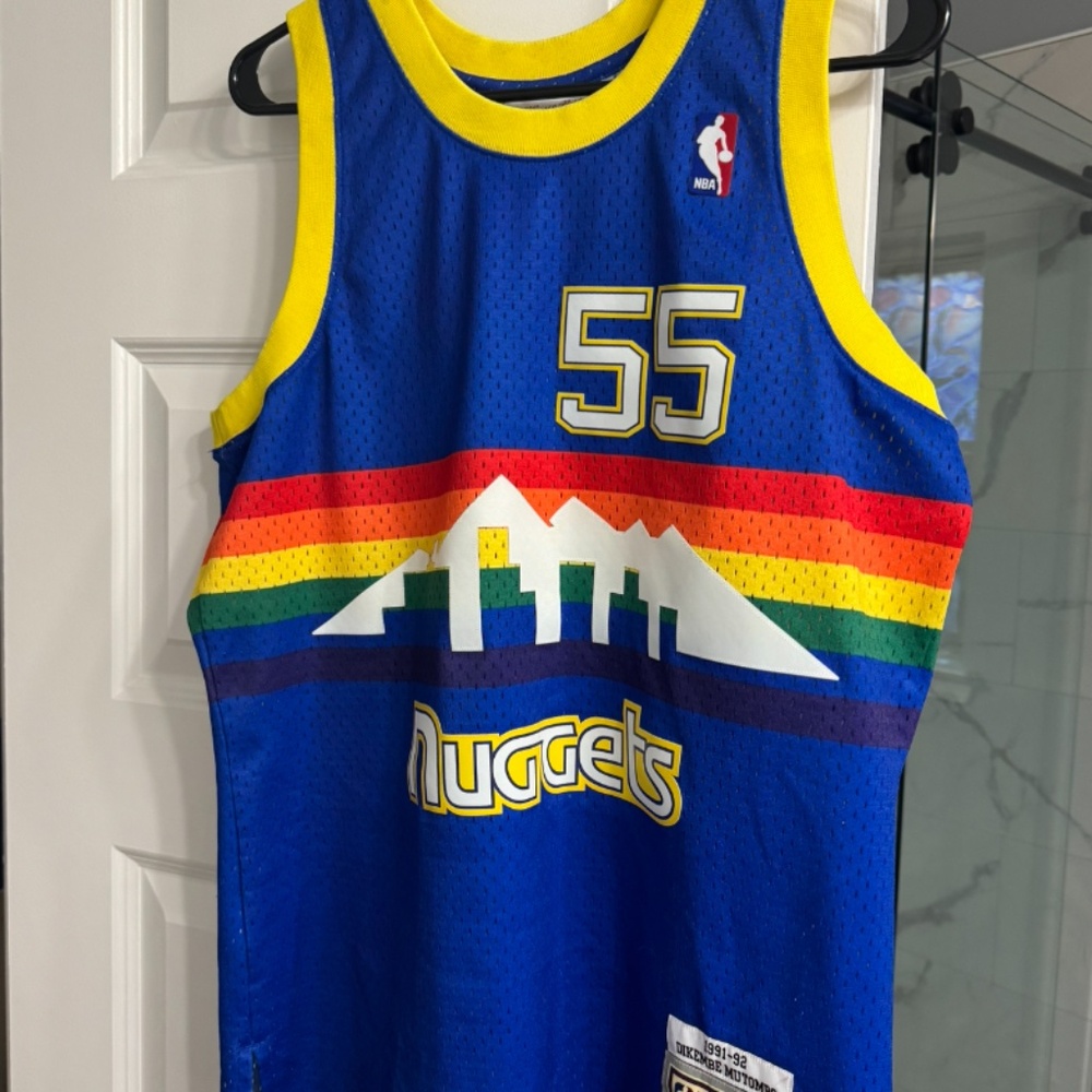 Throwback Mitchell & Ness Mutumbo Nuggets Jersey